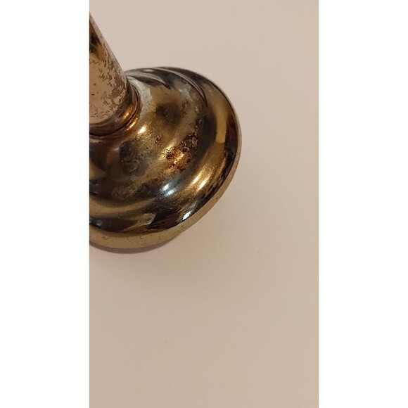 1977 MANN Red Rose Brass Bud Vase Metal Art Flower and Vase Vintage Metalwork - Picture 12 of 12